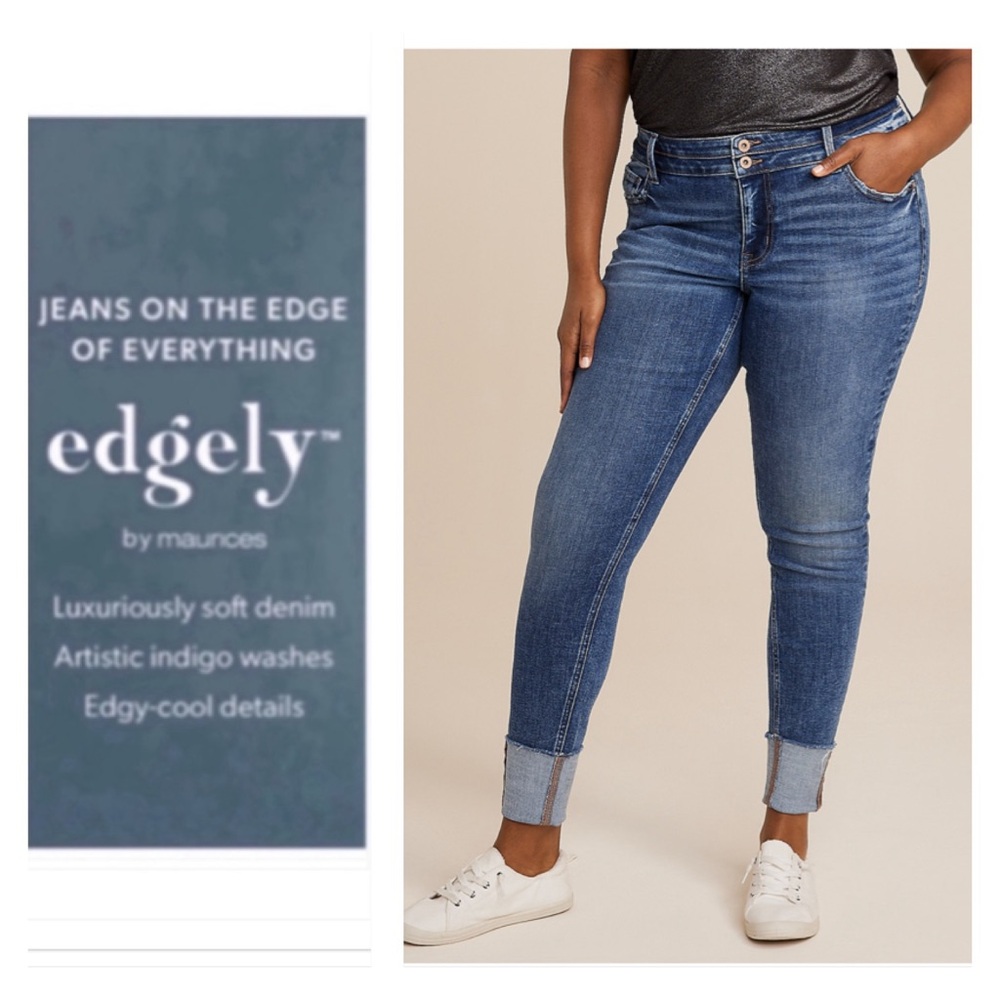 Maurices Edgely Super Skinny Mid Rise Mid Fit Jeans Women's Size 16 x 33 Stretch
